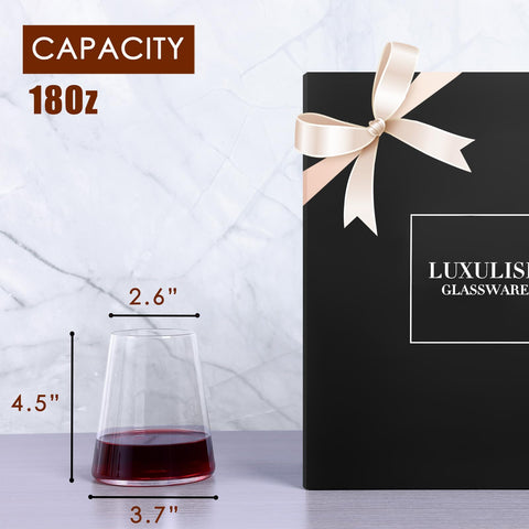 LUXULISH gift box open with glasses showing secure packaging benefit