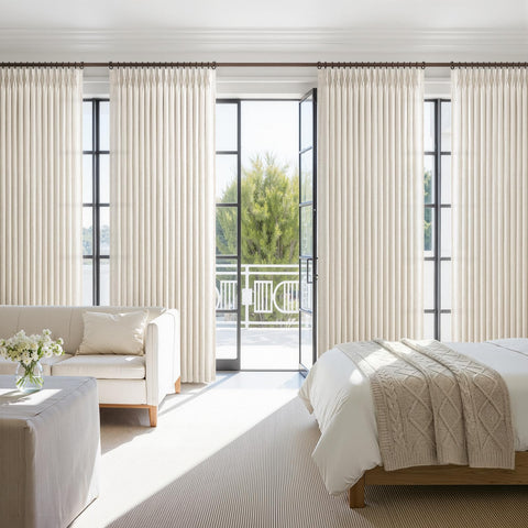 LuxuNap back tab view hiding the curtain rod for a clean modern top finish and discreet style