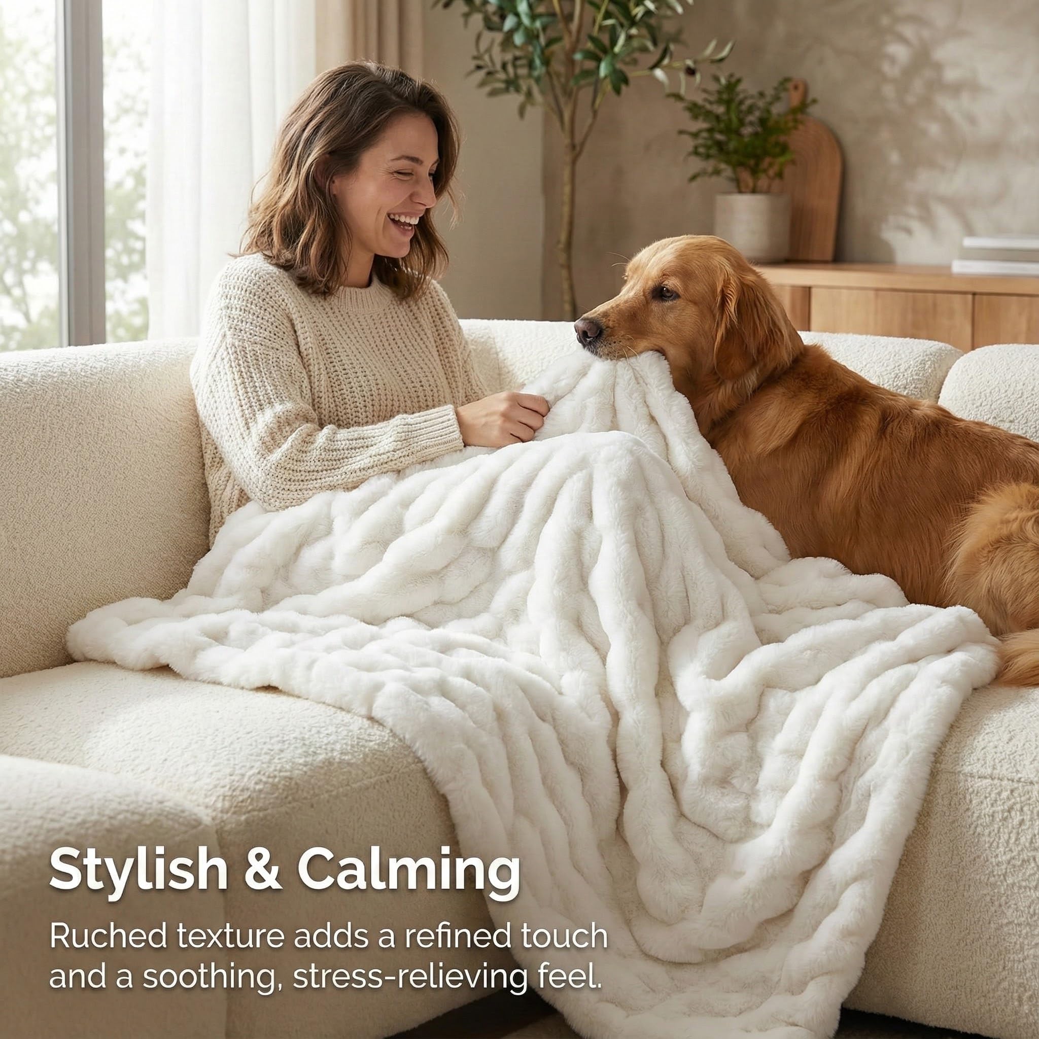 Luxury Concepts layered on bed for decorative warmth and lightweight layering