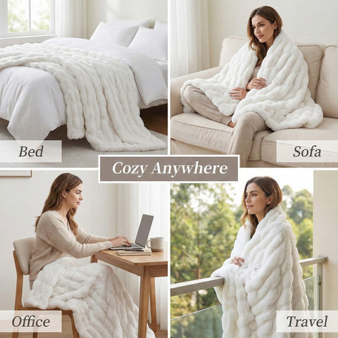 Luxury Concepts draped on sofa adding cozy style and inviting seating comfort
