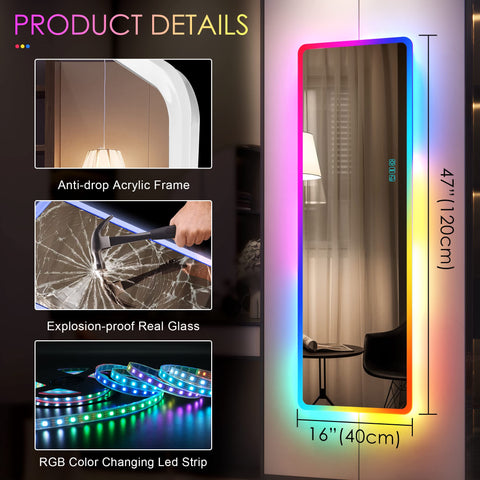 LVSOMT mirror in a bedroom setting enhancing styling and content-creation lighting
