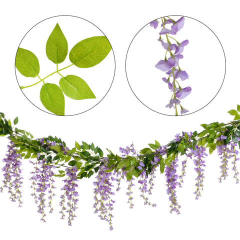 Lvydec garland used as a table runner showing fuller floral coverage and instant elegance