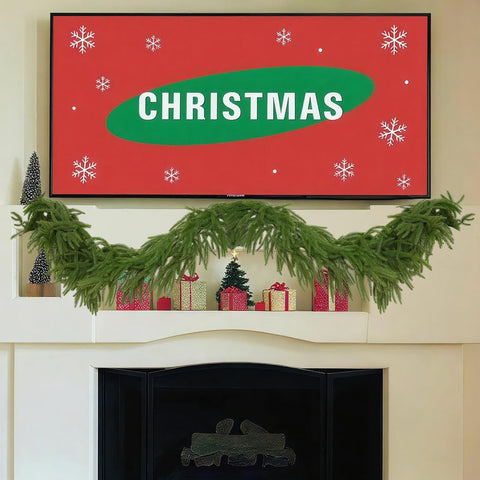 LVZHIYUAN garland beside ruler illustrating true 9 ft length for planning