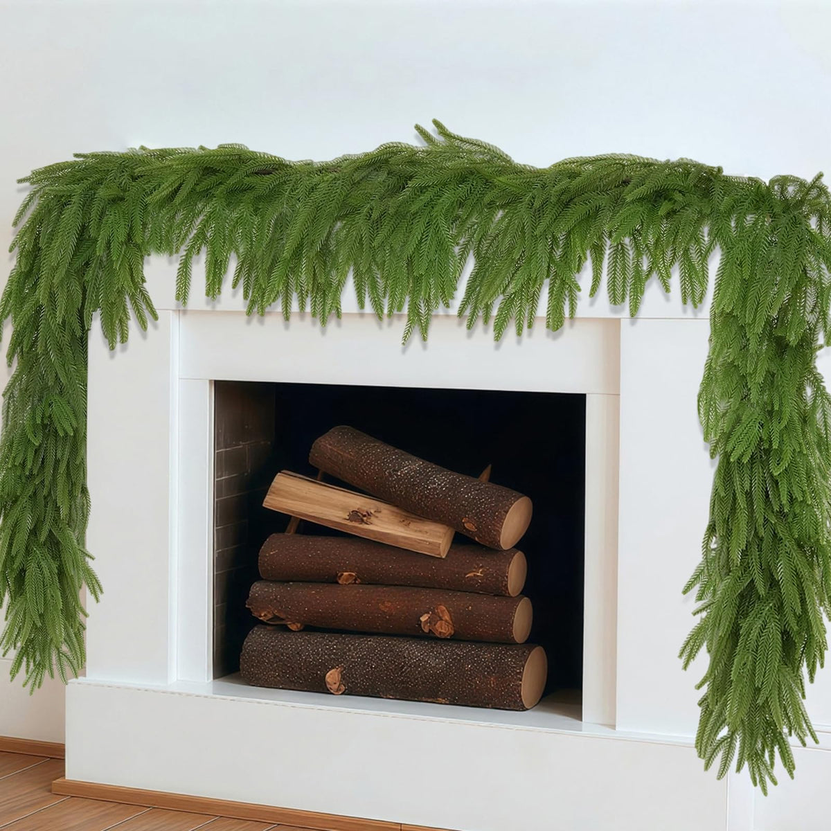LVZHIYUAN garland full packaging showing two 9 ft garlands and easy install benefit