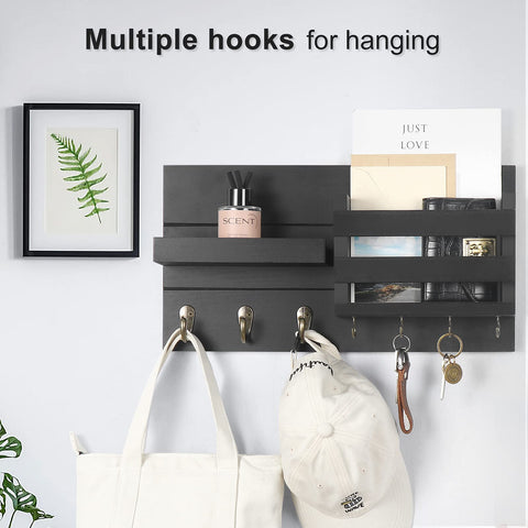 Lwenki detail of three heavy hooks and four key hangers for secure organization