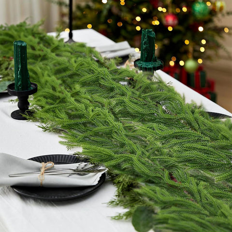 LWuuywa garland length shown next to a ruler for accurate size comparison