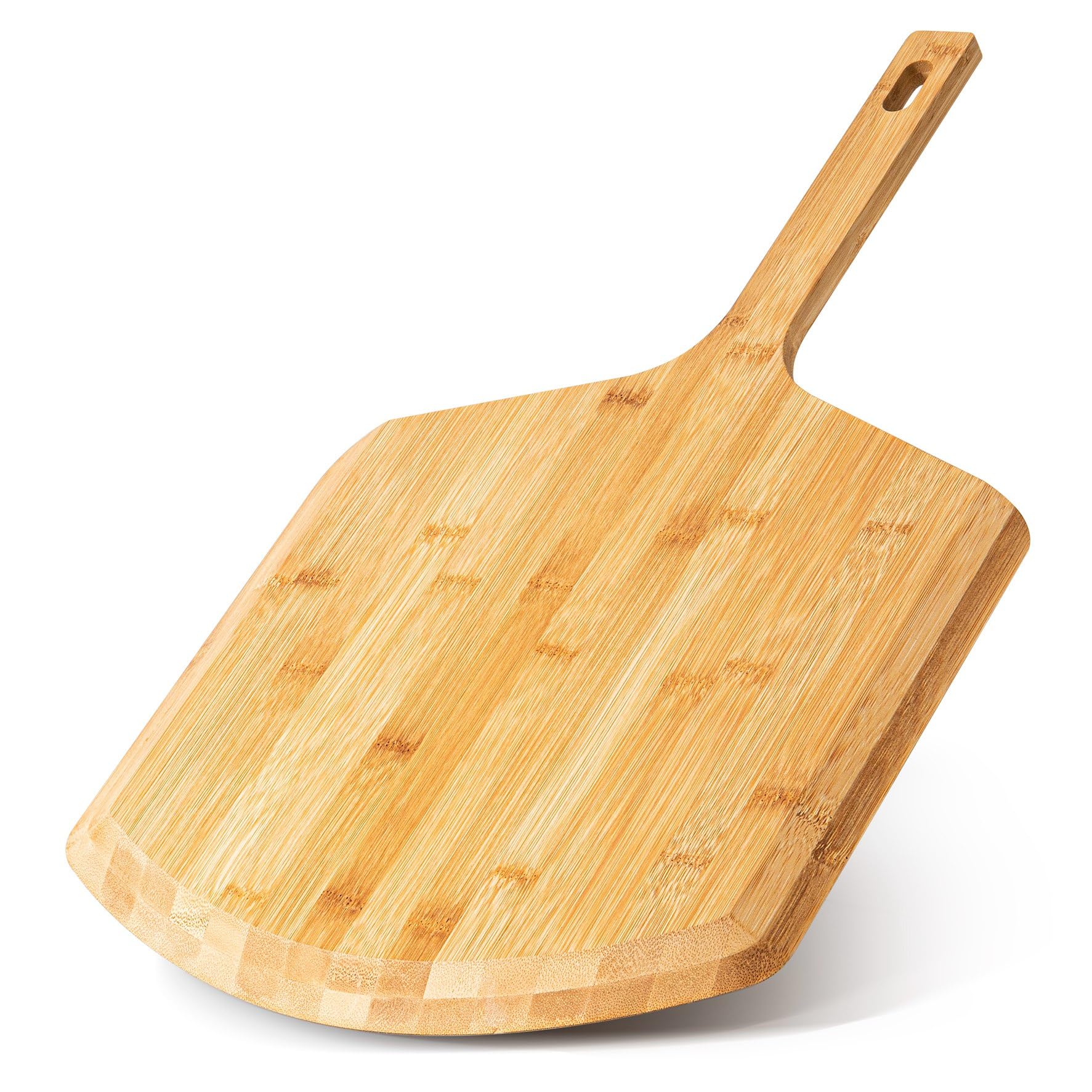 LX LERMX front paddle view showing natural bamboo and smooth surface benefit