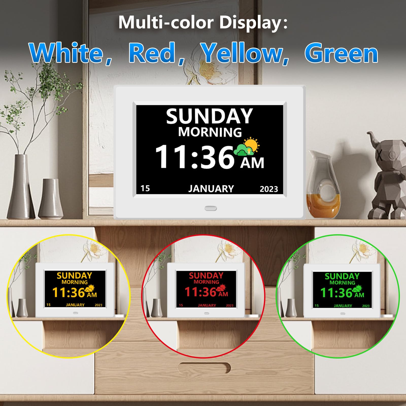 LXBYJKJ displaying a photo from USB drive adding personal touch and utility