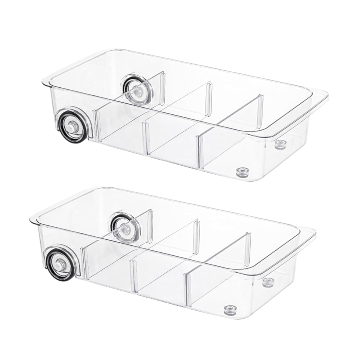 LXLXXL front view of clear fridge drawer showing contents and visibility benefit