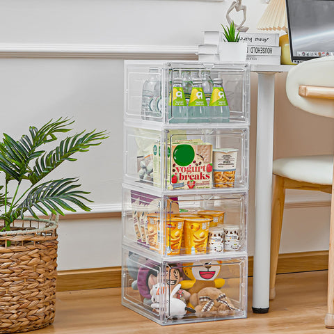 LXLXXL bin with lid removed showing interior capacity for folded clothes and pantry items