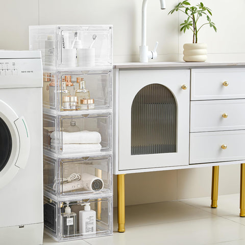 LXLXXL open door demonstrating one-hand access benefit for retrieving items without unstacking