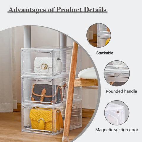 LXLXXL side profile of interlocking stack showing stable vertical storage that saves floor space