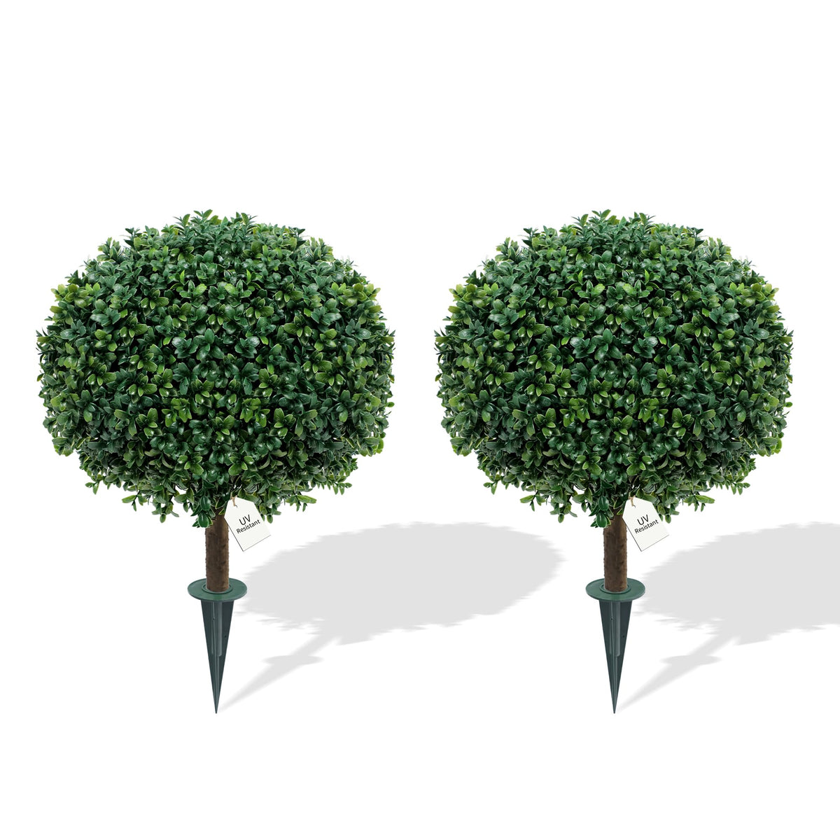 LXNRMHCH front view of two topiary balls, adds instant curb appeal