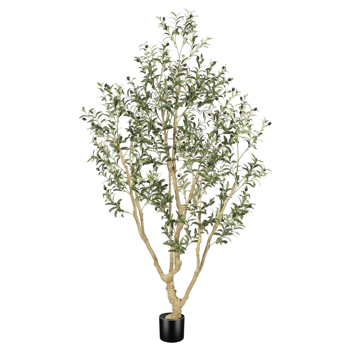 LYERSE faux olive tree full view showing realistic foliage and height benefit