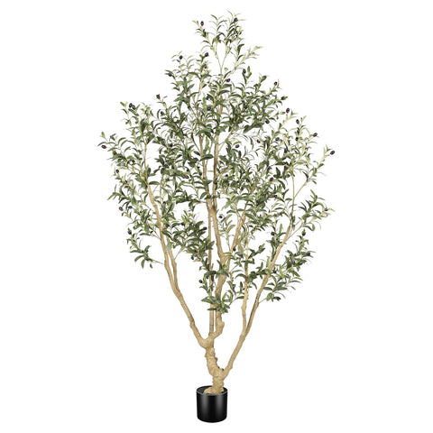 LYERSE faux olive tree full view showing realistic foliage and height benefit
