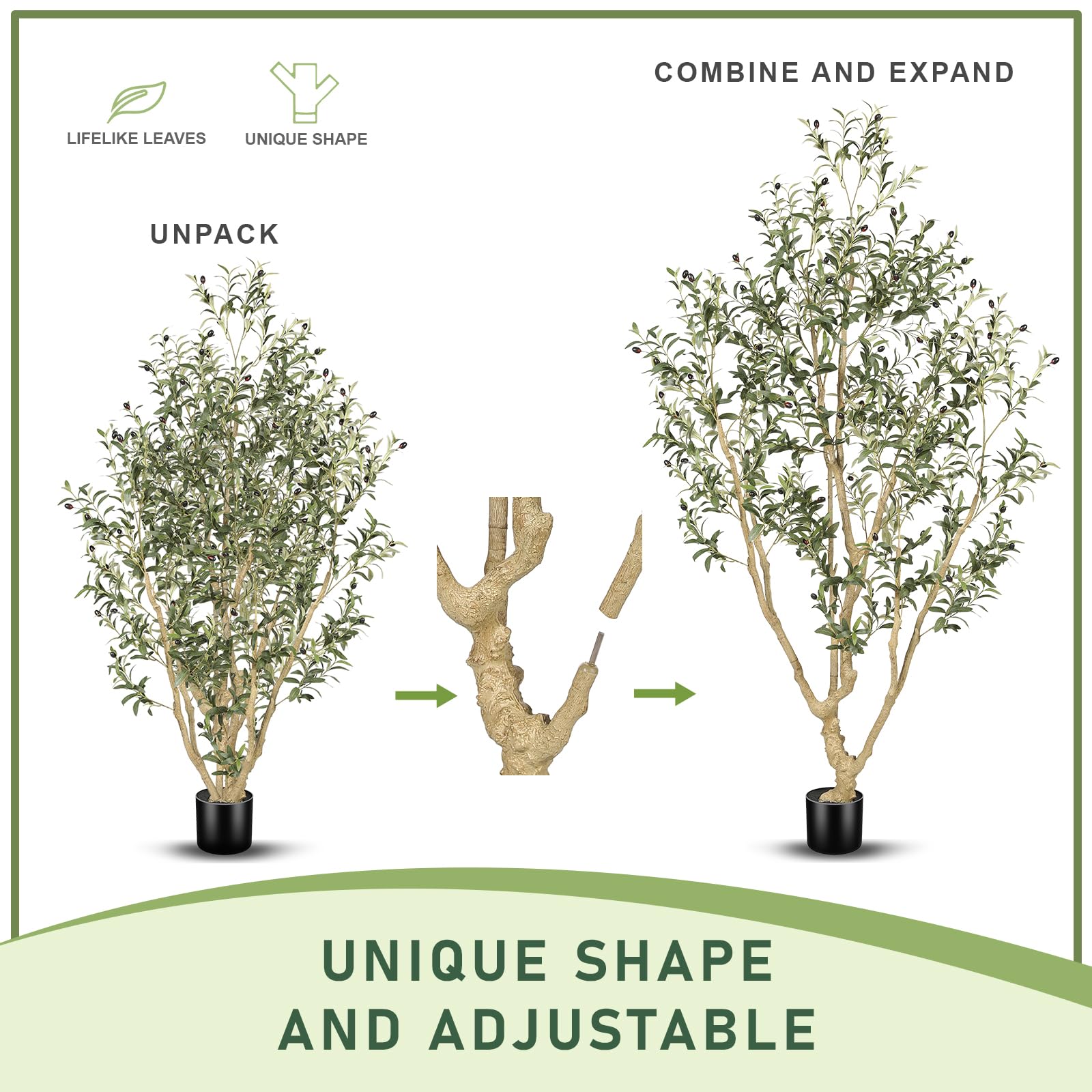 LYERSE tree in decorative planter showing finished styling benefit