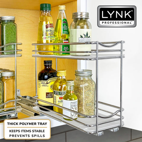 LYNK PROFESSIONAL loaded with spice bottles and jars for visible organization