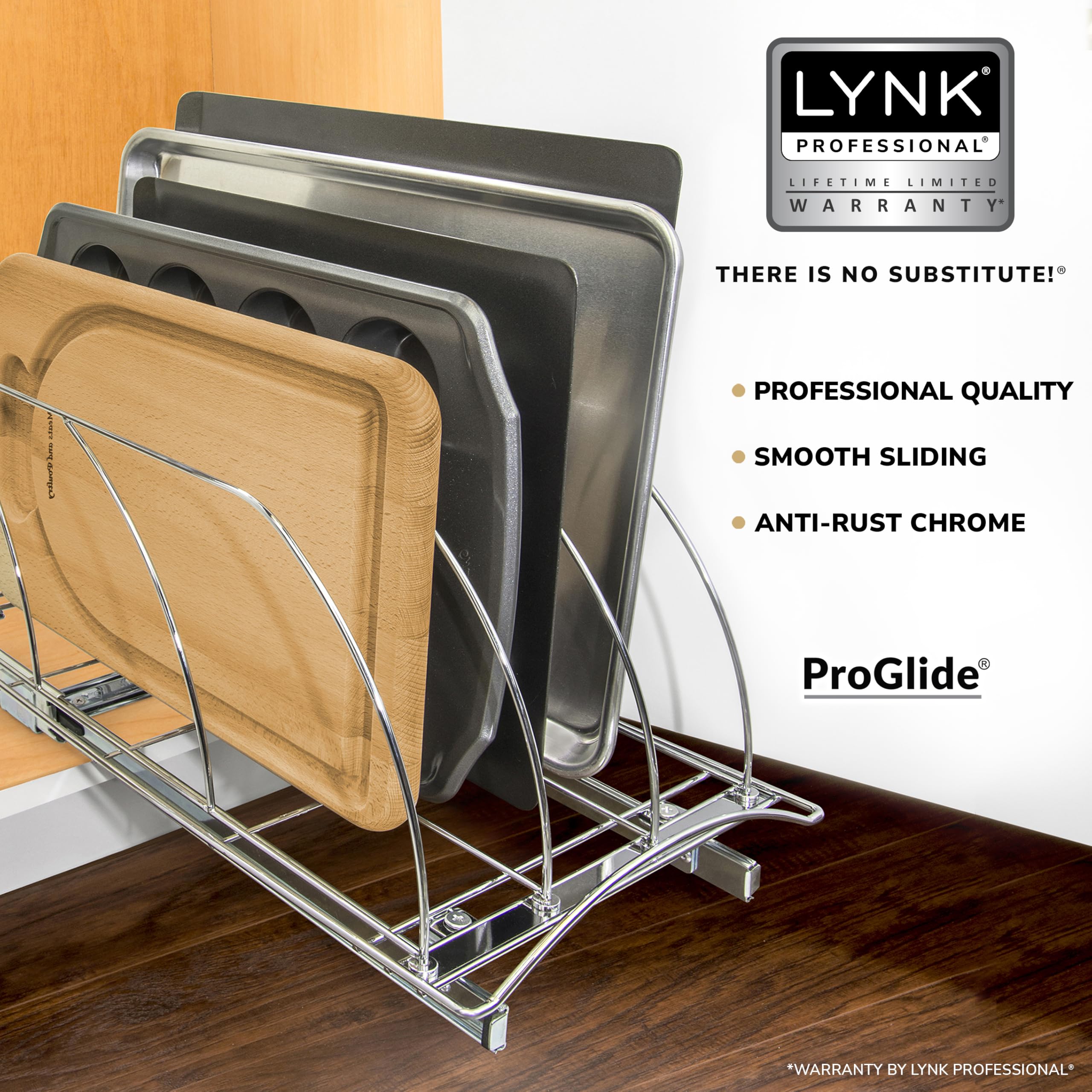 LYNK PROFESSIONAL close-up of steel dividers showing stable vertical support