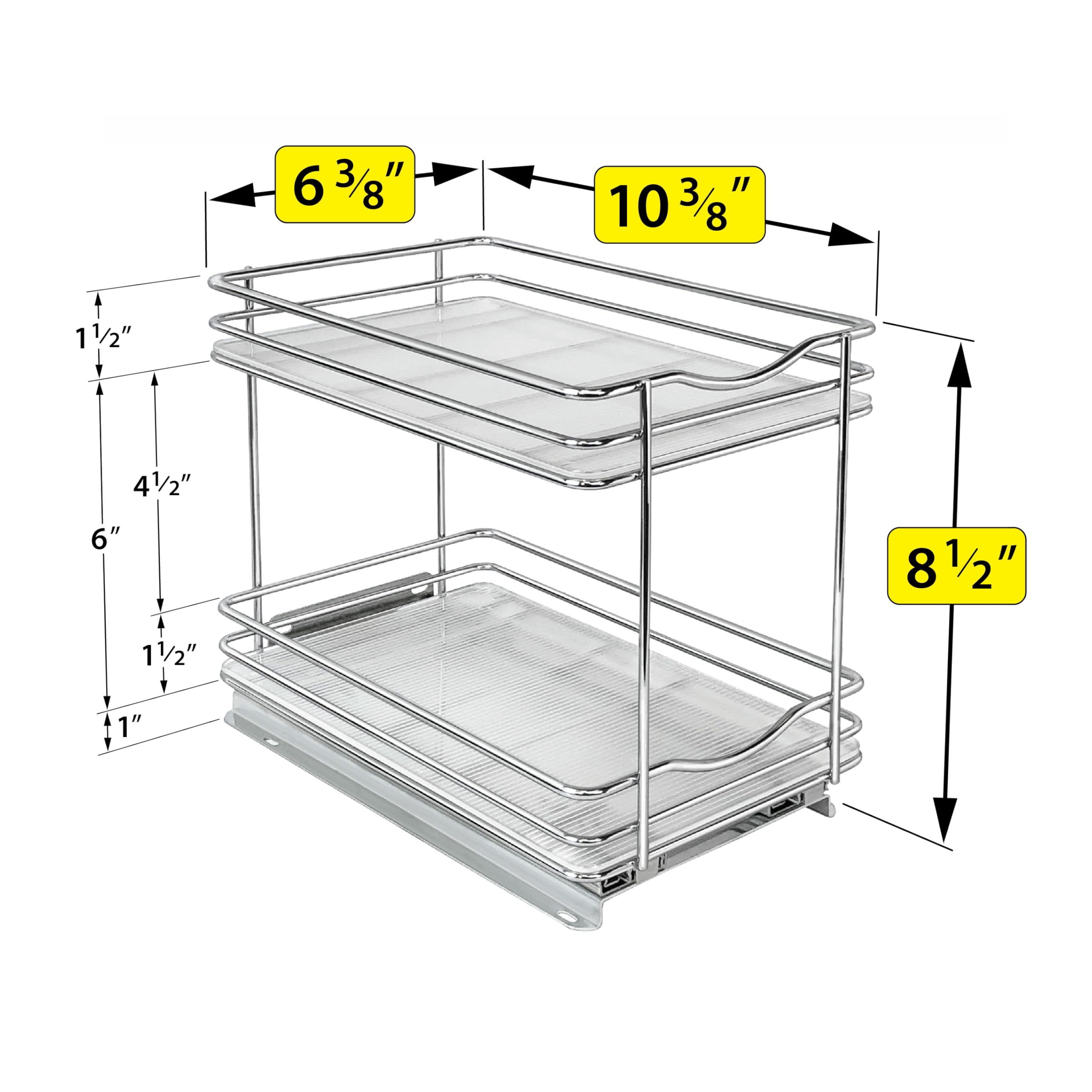 LYNK PROFESSIONAL measurements showing 6.3 inch width and compact footprint for fit