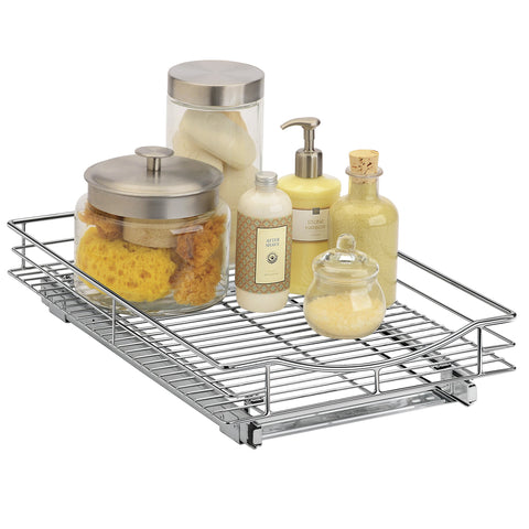 LYNK PROFESSIONAL loaded with pots and pans showing stable support and easy retrieval benefit