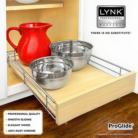 LYNK PROFESSIONAL open drawer full extension showing easy access benefit: quick reach to stored items