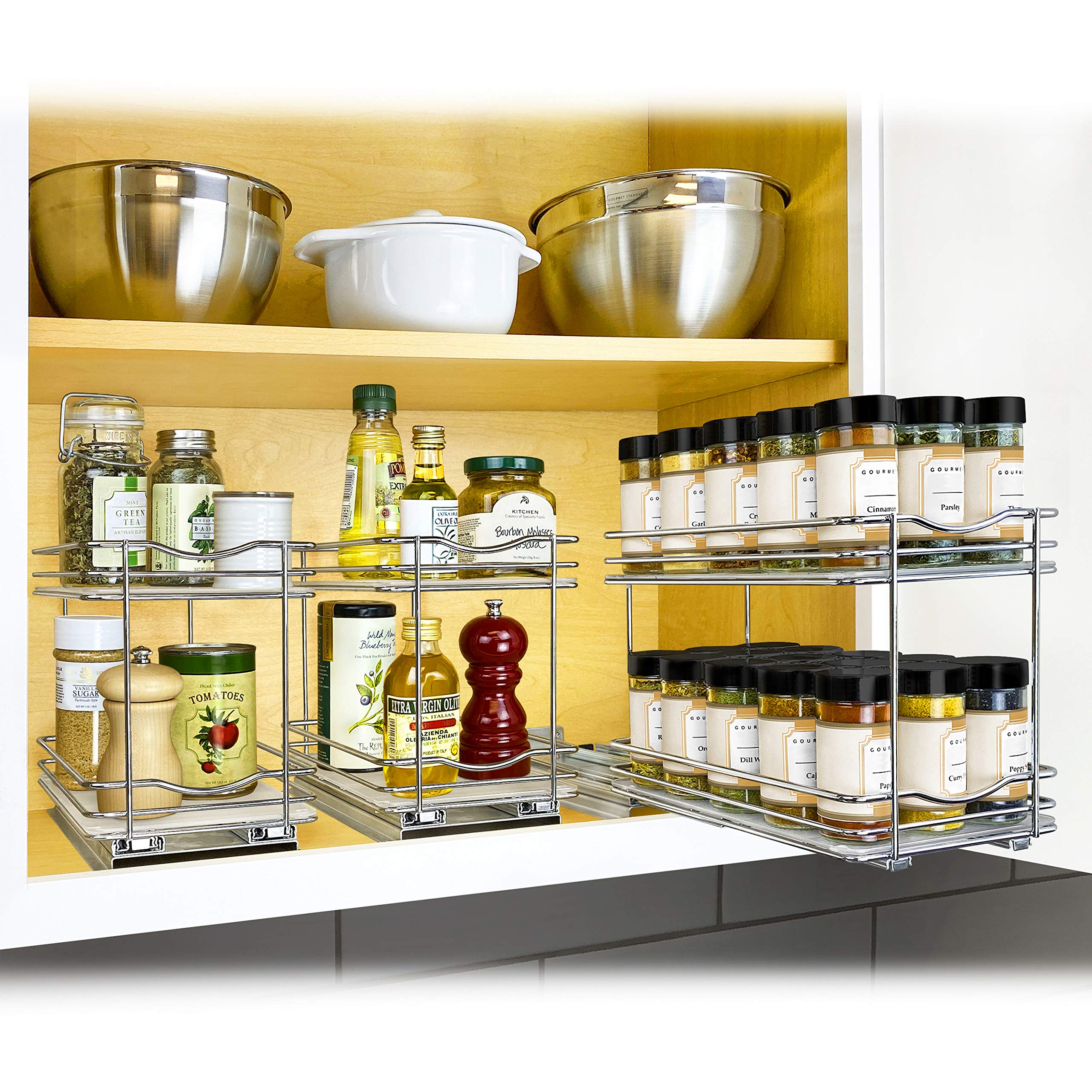 LYNK PROFESSIONAL product packaging and included single pull-out spice rack components