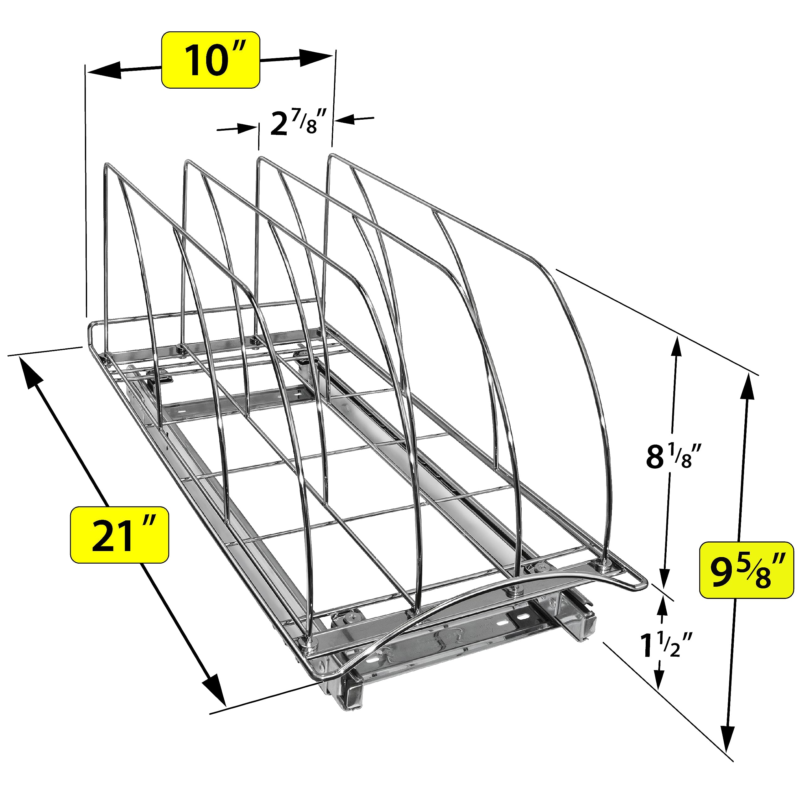 LYNK PROFESSIONAL next to a baking sheet showing compact 10x21 inch fit