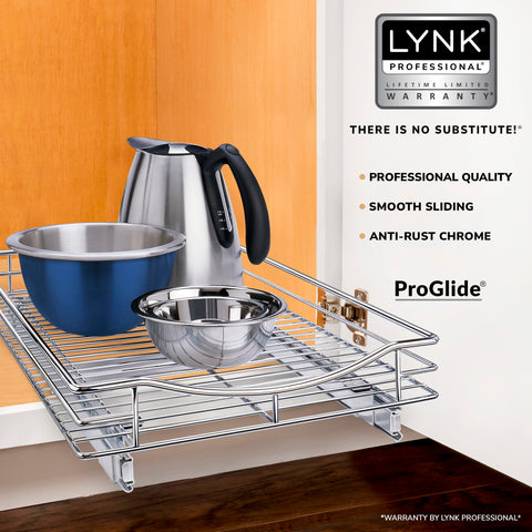 LYNK PROFESSIONAL under-mounted PROGLIDE glide close-up showing smooth, heavy-duty motion benefit