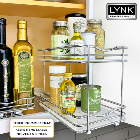 LYNK PROFESSIONAL spice rack loaded with jars for fast selection and visibility