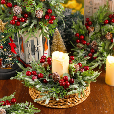 Lyrow close-up of faux berries and leaves, realistic look benefit