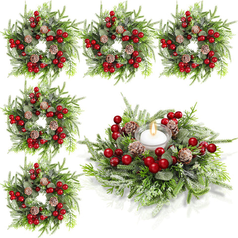 Lyrow front view showing six wreath rings, compact holiday display benefit