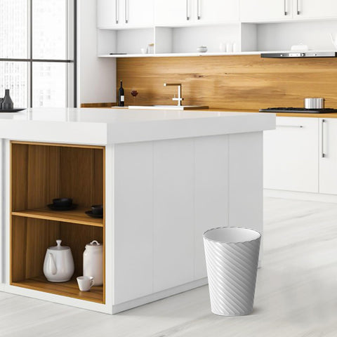 Lysam small bin on bathroom counter adding tidy, modern look