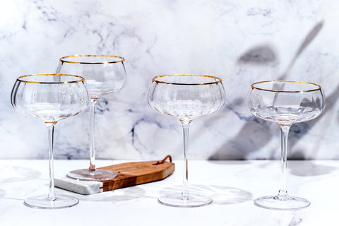 Lysenn coupe with espresso martini, showcases foam and drink color