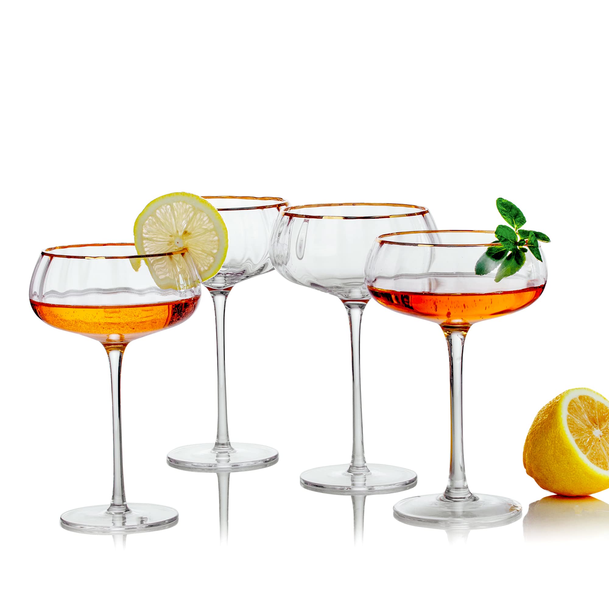 Lysenn front packaging showing set of four coupes, elegant gift-ready presentation