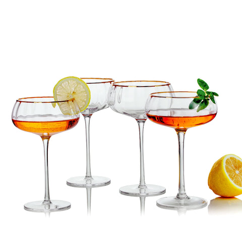 Lysenn front packaging showing set of four coupes, elegant gift-ready presentation