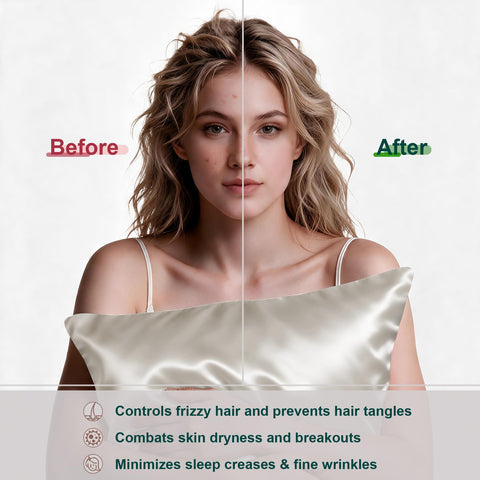 LYSHIN pillow on bed lifestyle display showing breathable comfort and bedroom styling