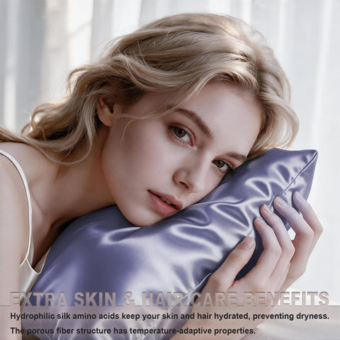 LYSHIN silk texture closeup revealing smooth weave that reduces friction on skin
