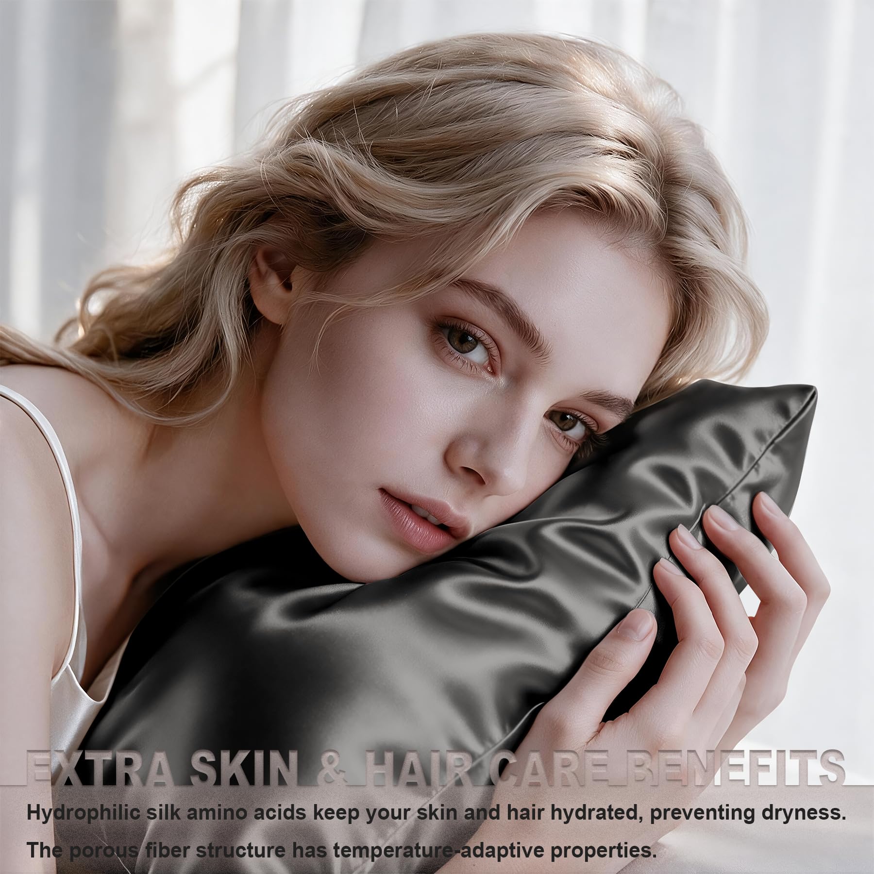 LYSHIN zipper detail with hidden closure ensuring secure fit and pillow protection