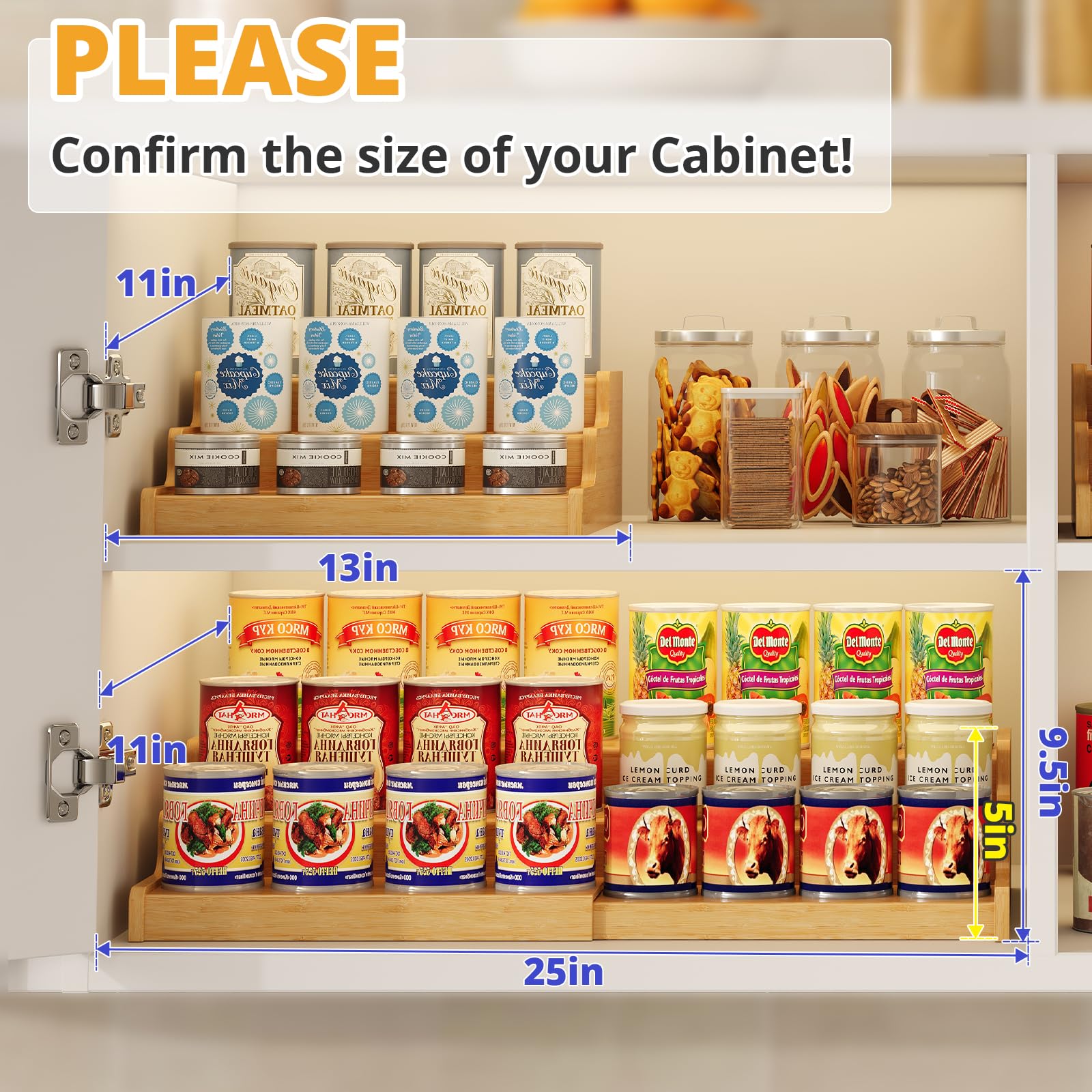 Lyuwanxian expanded rack in pantry maximizing shelf storage benefit