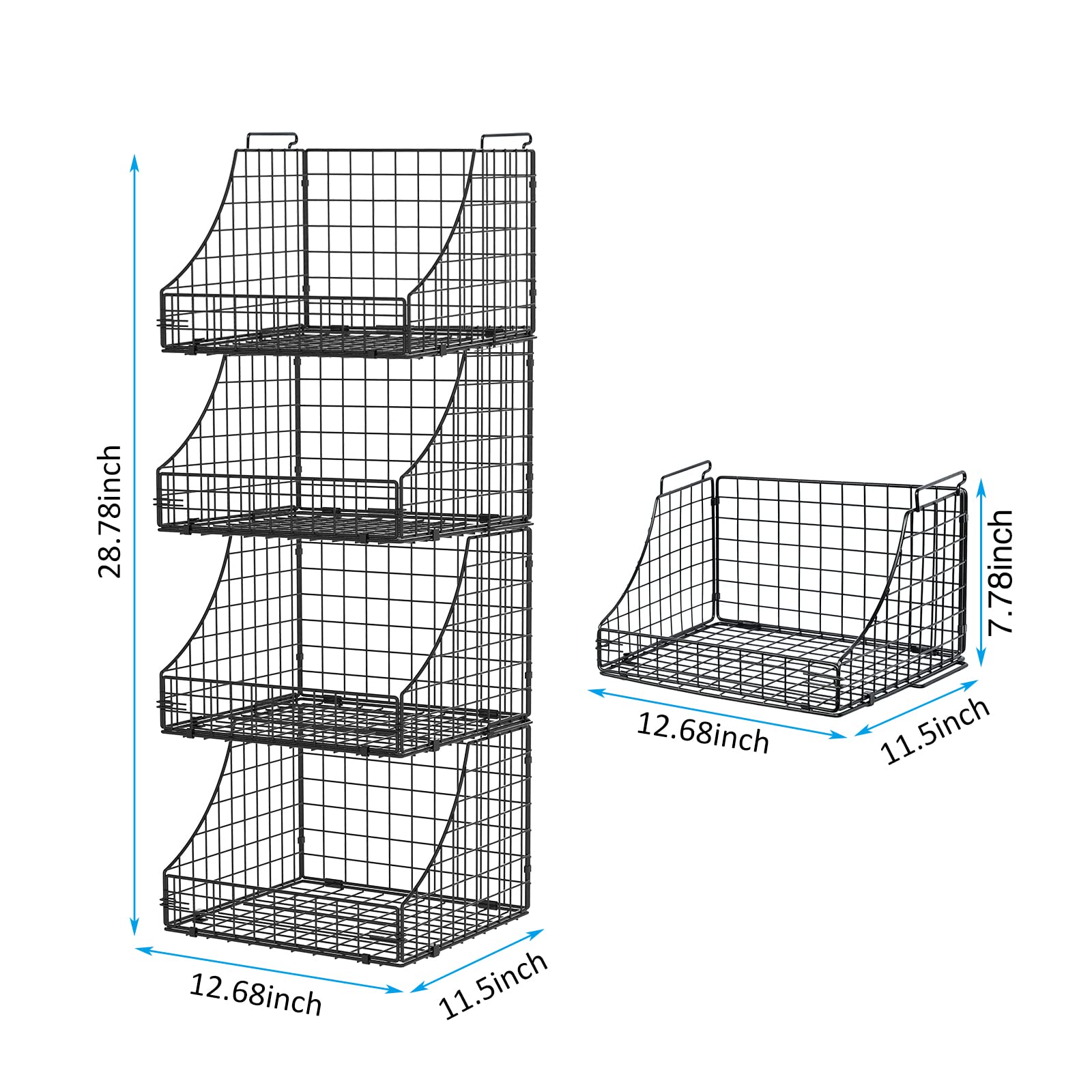 Lyuwanxian hands lifting basket by side grid handle for portability