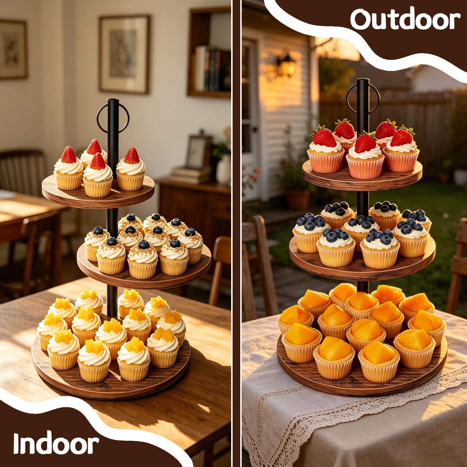 LZelriy stands on wedding dessert table creating attractive focal point
