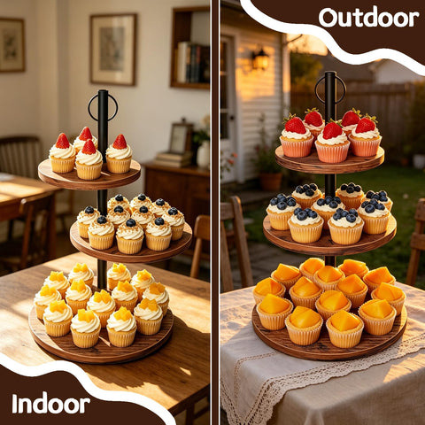 LZelriy stands on wedding dessert table creating attractive focal point