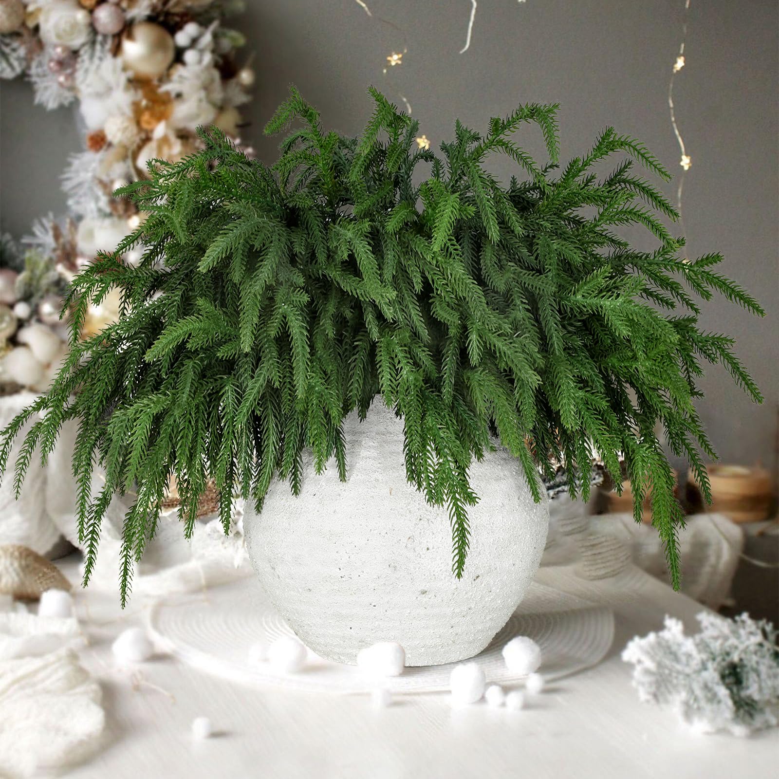 LZNPA styled on a fireplace mantel creating warm indoor holiday ambiance