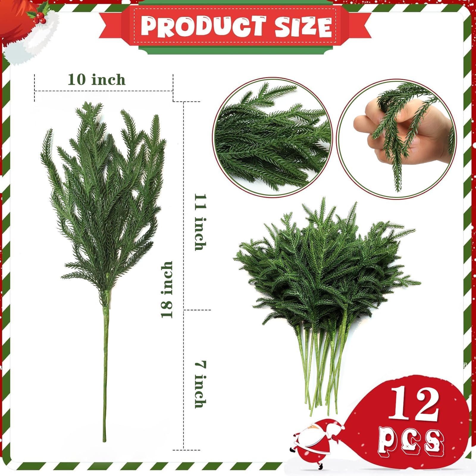 LZNPA stems woven into a garland demonstrating fuller holiday coverage