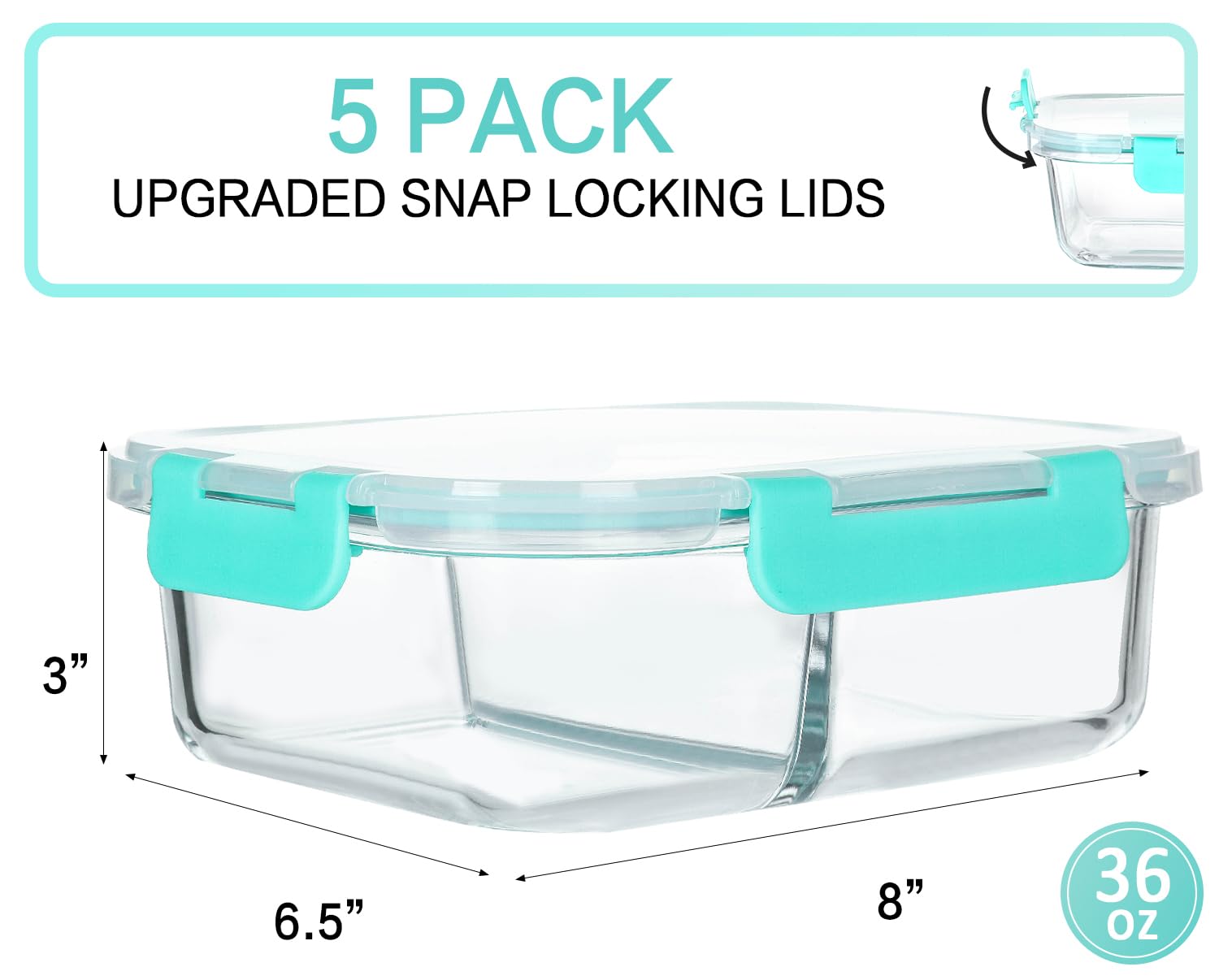 M MCIRCO close-up of snap-lock lid and silicone seal, reliable airtight protection