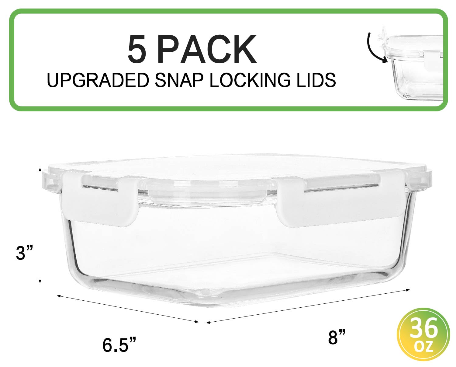 M MCIRCO close-up of silicone gasket and snap-lock lid showing leak-resistance benefit