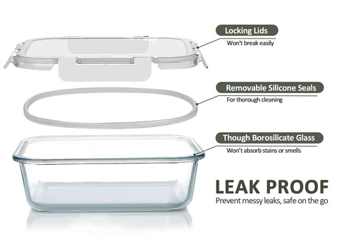 M MCIRCO glass container in oven with lid removed demonstrating oven-safe glass