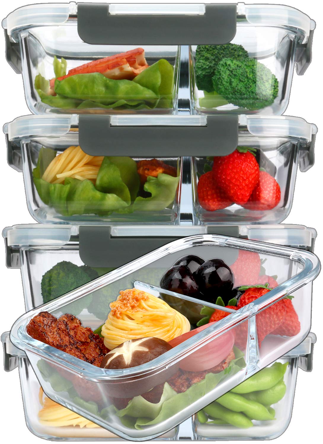 M MCIRCO front view of 5-pack containers showing compact storage benefit
