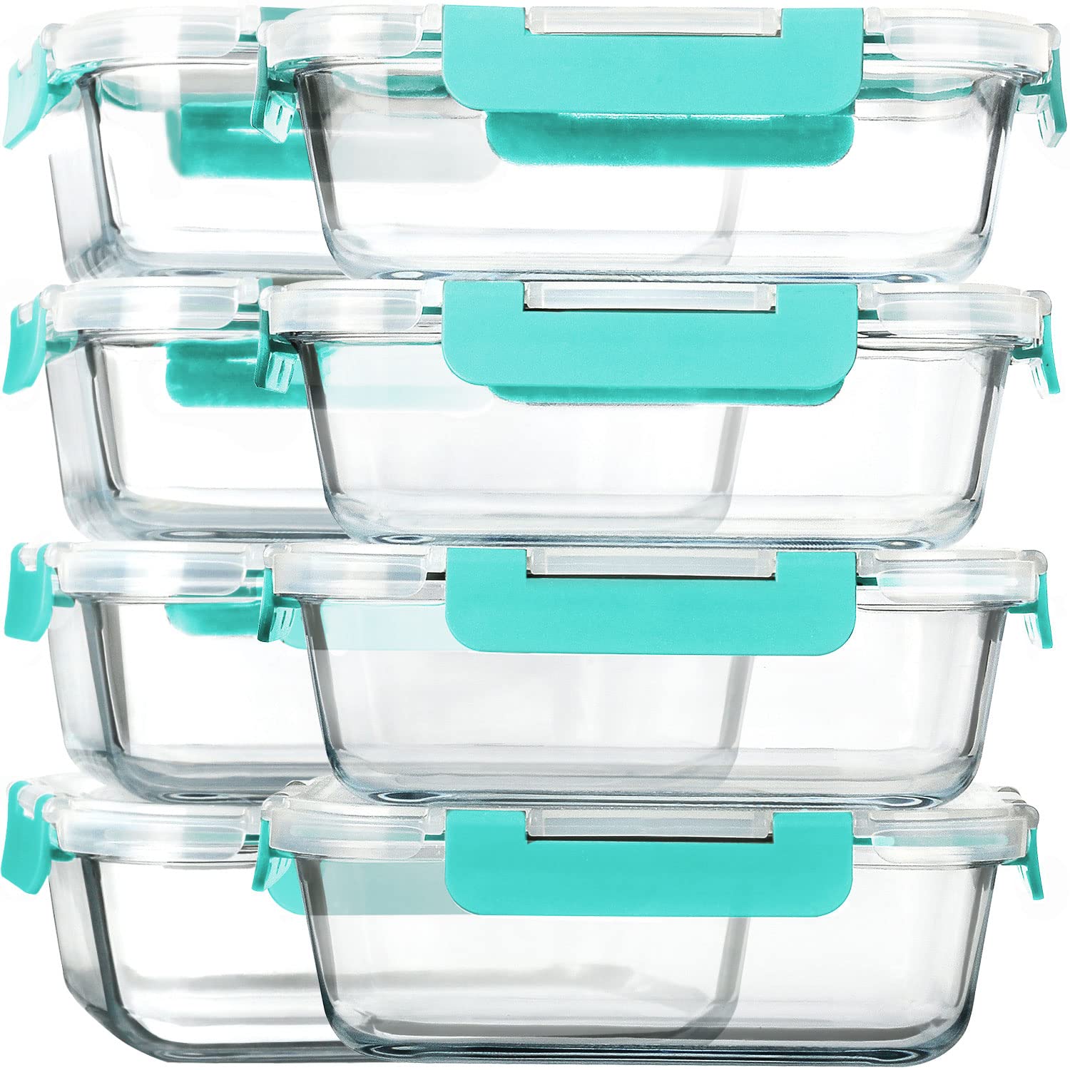 M MCIRCO front view of eight 30 oz containers showing compact storage benefits