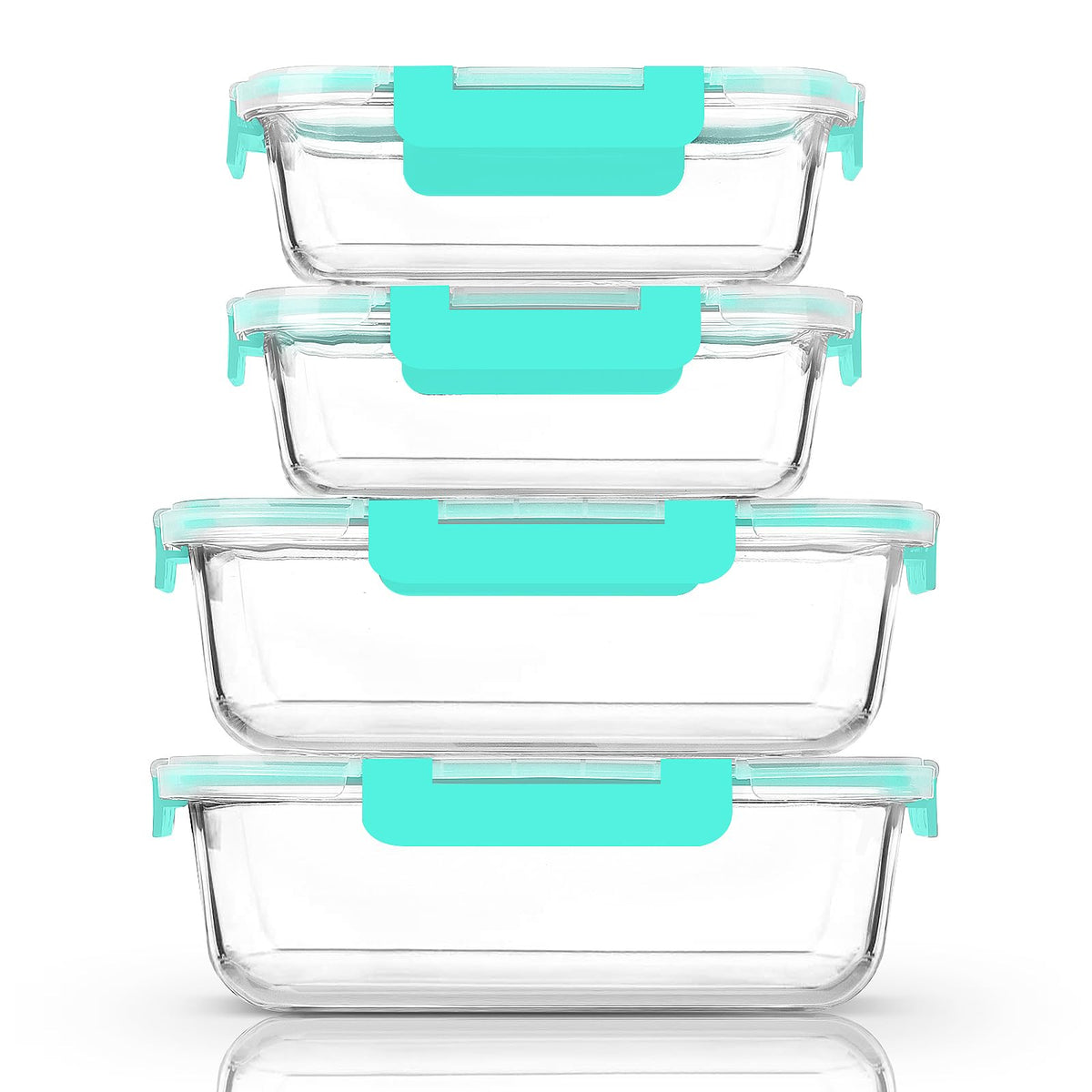 M MCIRCO front view of set showing containers and lids, highlights capacity and durability